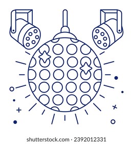 A unique design icon of party lights

