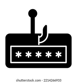 Unique design icon of password phishing 