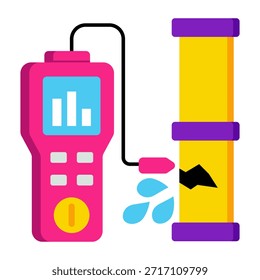 Un icono de diseño único de medidor de pH