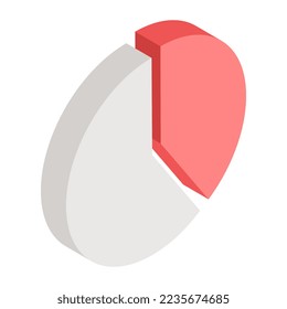 Un icono de diseño único en el gráfico circular