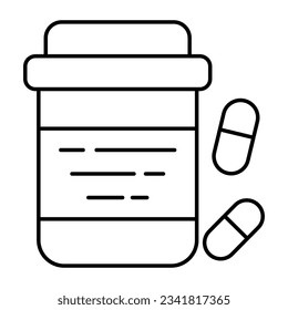 A unique design icon of pills bottle