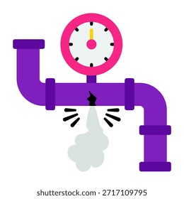 Un icono de diseño único de la fuga de la tubería 