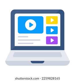 Einzigartiges Design-Symbol für abgespieltes Video 