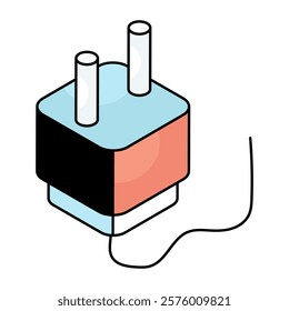 A unique design icon of plug