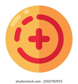 A unique design icon of plus sign