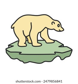 A unique design icon of polar bear

