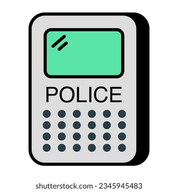 A unique design icon of police phone 