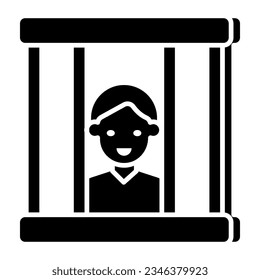 Unique design icon of prisoner 