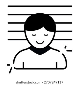 Unique design icon of prisoner 