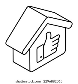 A unique design icon of property feedback 