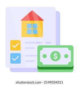 A unique design icon of property paper