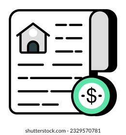 Un icono de diseño único del papel de propiedad