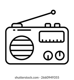 A unique design icon of radio