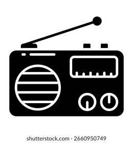 A unique design icon of radio