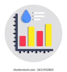 A unique design icon of rain analytics