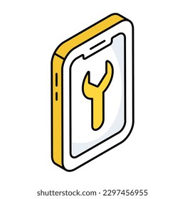 Un icono de diseño único para reparar el móvil 