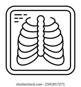 Unique design icon of ribs cage