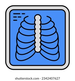 Unique design icon of ribs cage
