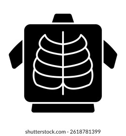 Unique design icon of ribs cage