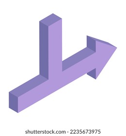 Icono de diseño único de flecha derecha 
