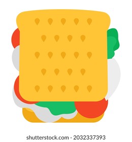 Un icono de diseño único de sándwich 
