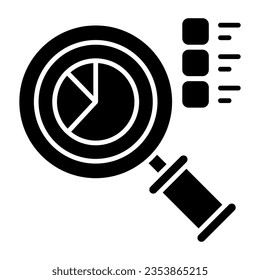 Un icono de diseño único para los datos de búsqueda