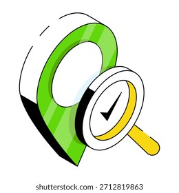 Unique design icon of search location 