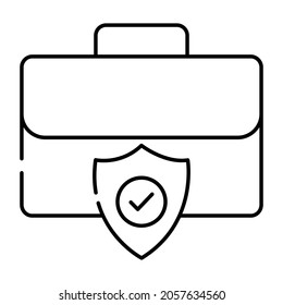 A unique design icon of secure bag