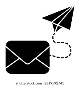 A unique design icon of send mail 