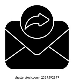 Un icono de diseño único para enviar correo 