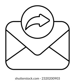 A unique design icon of send mail 