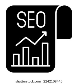 A unique design icon of seo analytics 