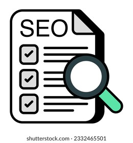 A unique design icon of seo audit