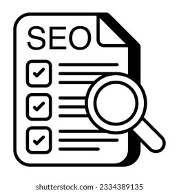 A unique design icon of seo audit