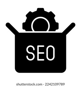 Ein einzigartiges Design-Symbol für Seo-Paket 