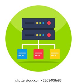 A unique design icon of server connection 
