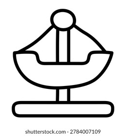 A unique design icon of ship swing 