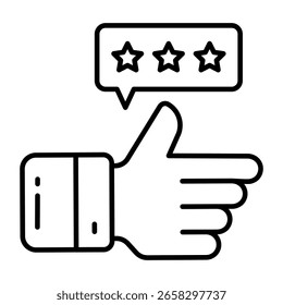 Un icono de diseño único de Comentarios de compras