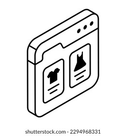Einzigartiges Design-Symbol der Shopping-Website