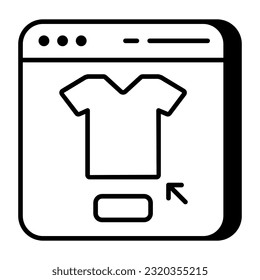 Unique design icon of shopping website