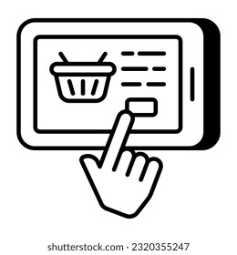 Icono de diseño único del sitio web de compras