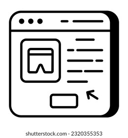 Icono de diseño único del sitio web de compras