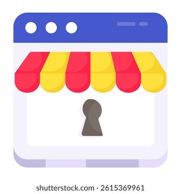 Unique design icon of shopping website