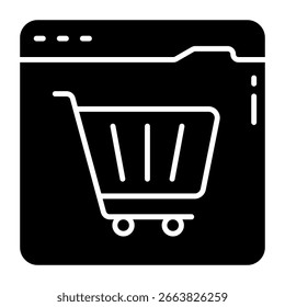 Icono de diseño único del Sitio web de compras