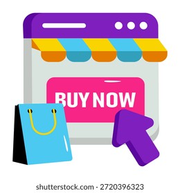 Icono de diseño único del Sitio web de compras