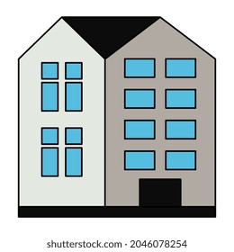 Ein einzigartiges Design-Symbol für Wolkenkratzer