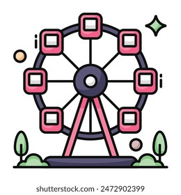 A unique design icon of skywheel