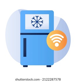 A unique design icon of smart fridge

