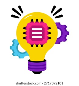 Un icono de diseño único de la idea inteligente 