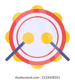 Un ícono de diseño único de tambor snare

